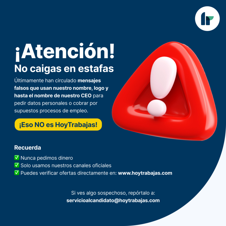 Revisa los datos de las ofertas laborales